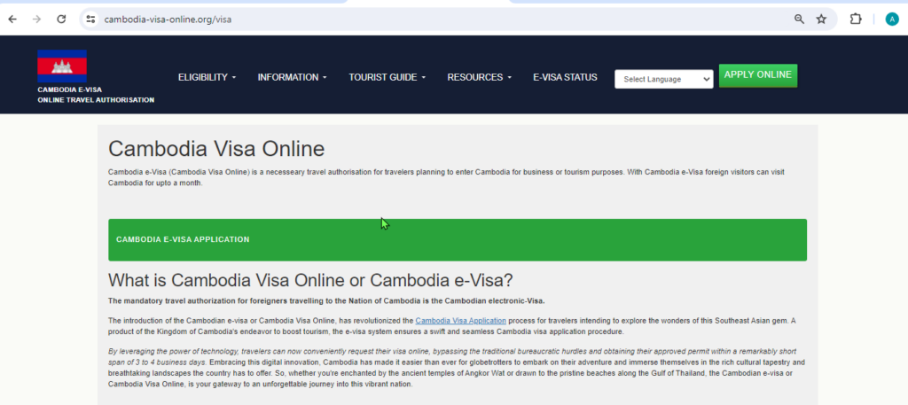 CAMBODIA Easy and Simple Cambodian Visa – Cambodian Visa App