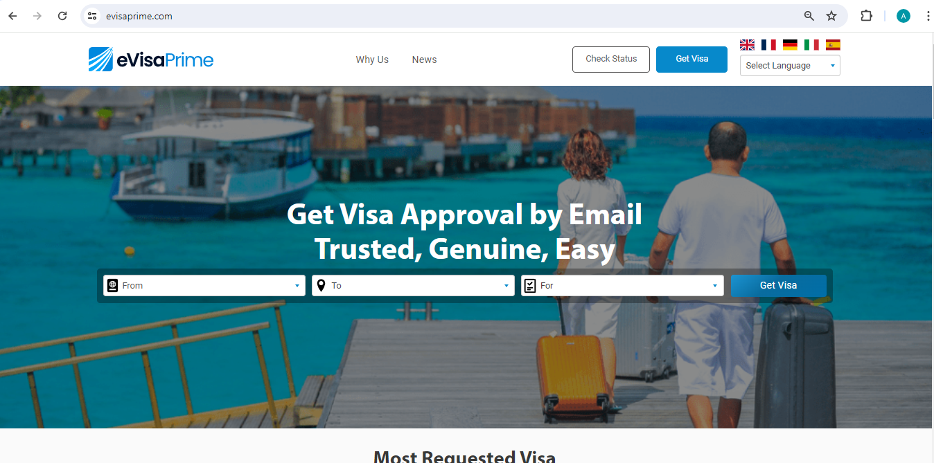 FOR ITALIAN AND FRENCH CITIZENS – Online Visa eVisaPrime –