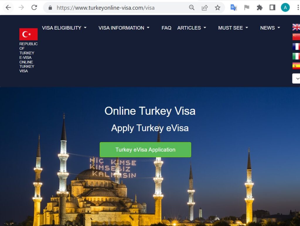TURKEY Turkish Electronic Visa System Online – Government of