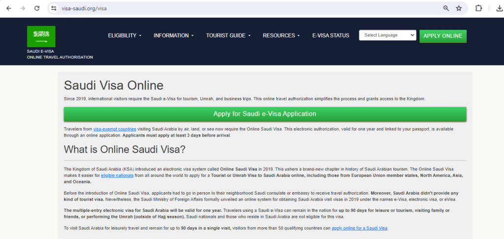 SAUDI Kingdom of Saudi Arabia Official Visa Online – Saudi V