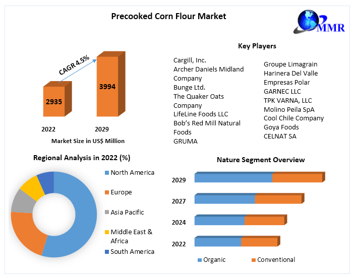 Precooked Corn Flour Market estimates & forecast by application, size, production, industry share, consumption, trends and forecast 2029